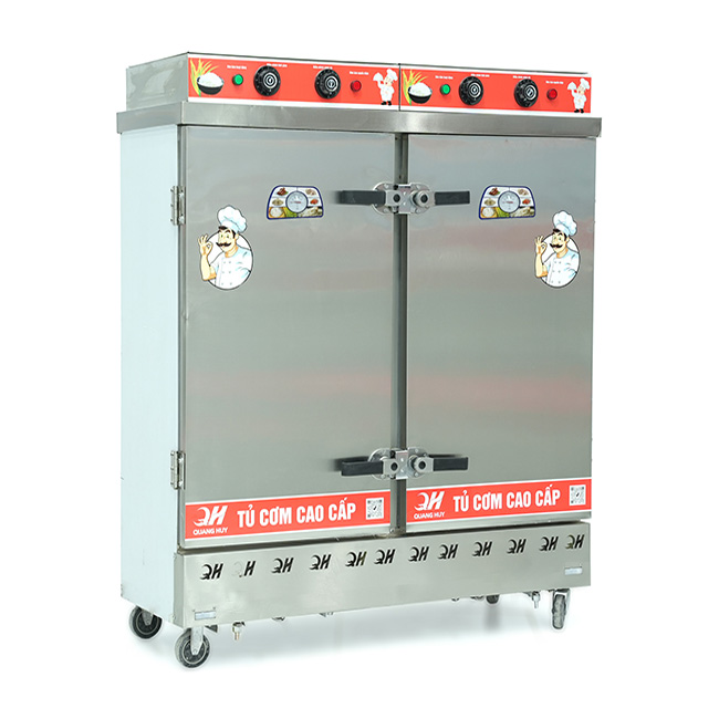 Tủ nấu cơm 24 khay nấu từ 80kg Gạo/Mẻ liền điều khiển