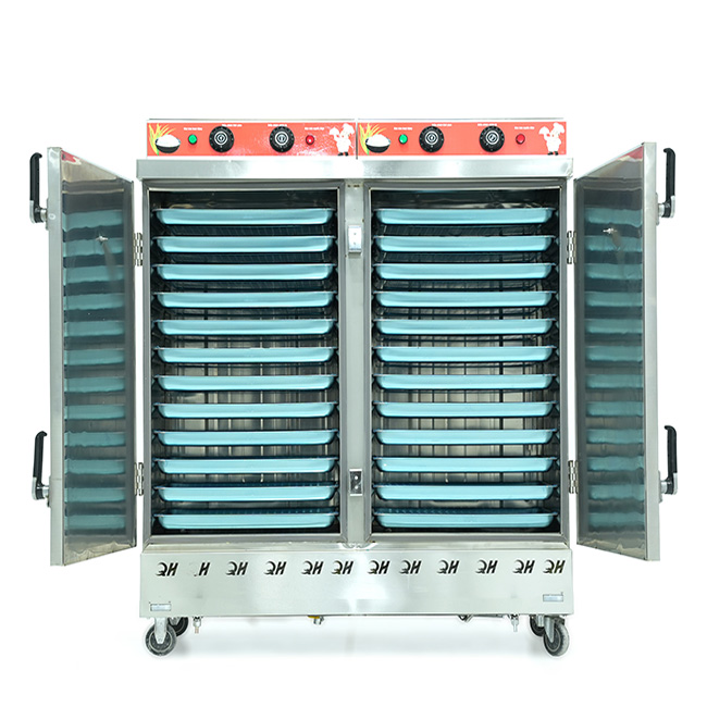 Tủ nấu cơm 24 khay nấu từ 80kg Gạo/Mẻ liền điều khiển