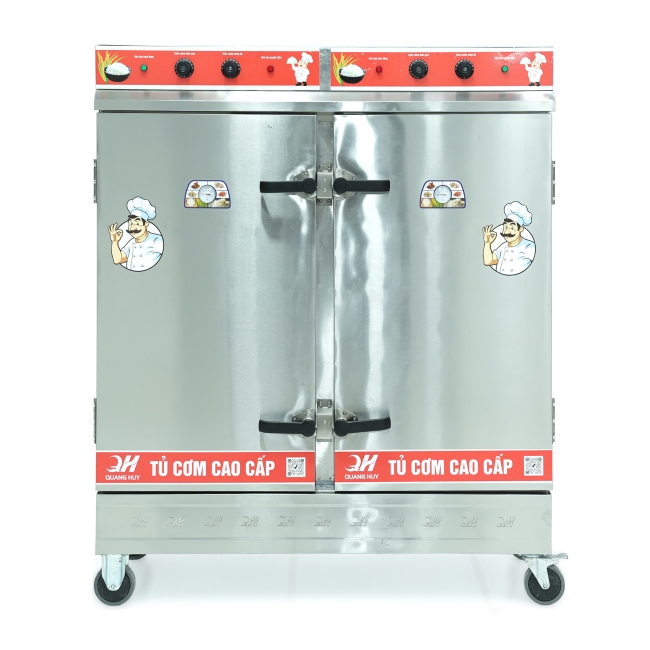 Tủ nấu cơm 24 khay nấu từ 80kg Gạo/Mẻ liền điều khiển