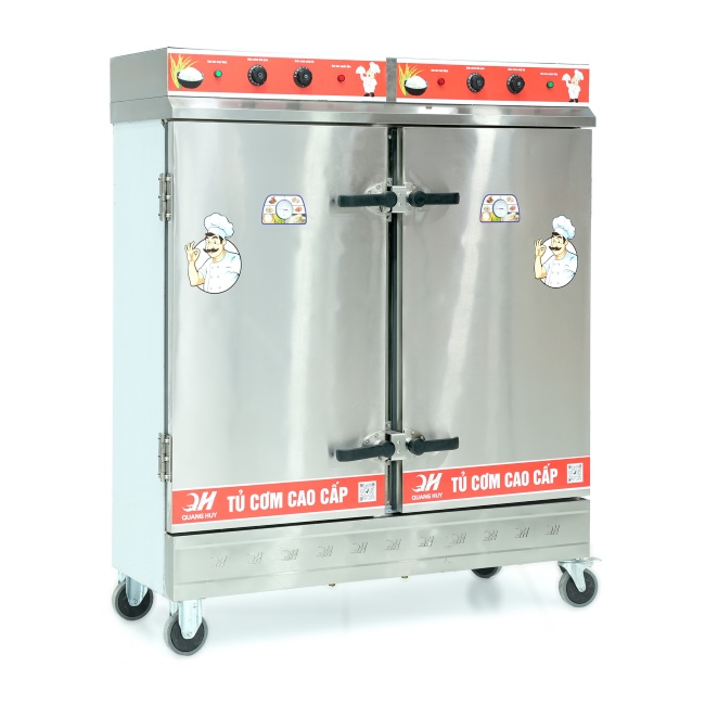 Tủ nấu cơm 24 khay nấu từ 80kg Gạo/Mẻ liền điều khiển
