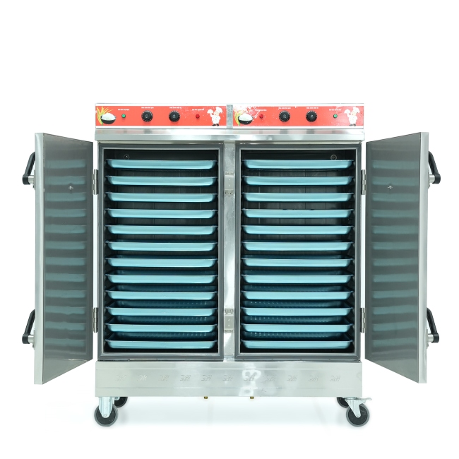 Tủ nấu cơm 24 khay nấu từ 80kg Gạo/Mẻ liền điều khiển