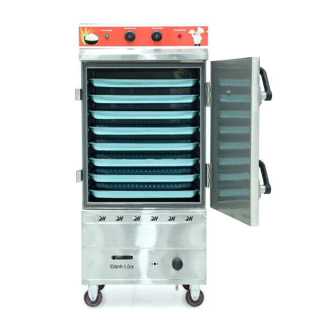 Tủ nấu cơm 8 khay nấu từ 26kg Gạo/Mẻ liền điều khiển
