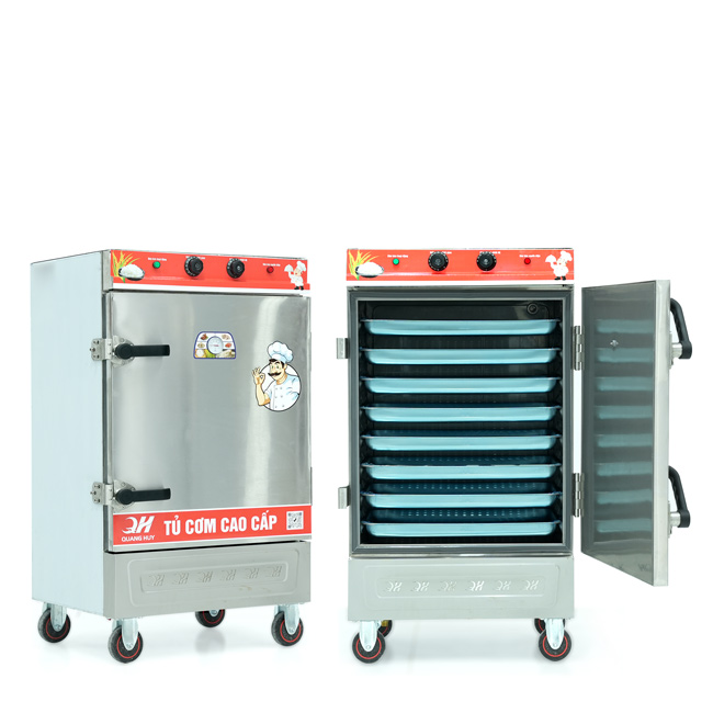 Tủ nấu cơm 8 khay nấu từ 26kg Gạo/Mẻ liền điều khiển