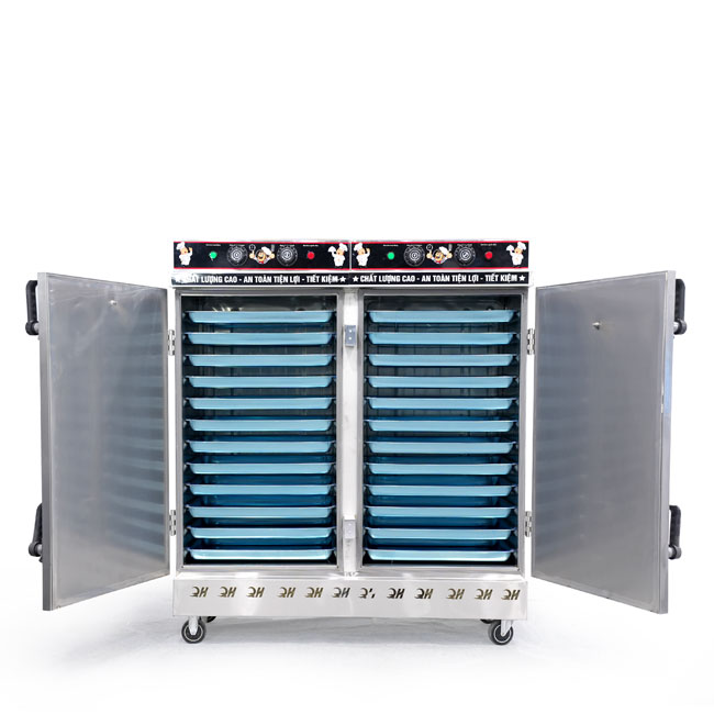 Tủ nấu cơm 24 khay nấu từ 80kg Gạo/Mẻ