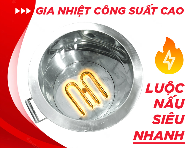 Bên trong nồi nấu phở điện 70L