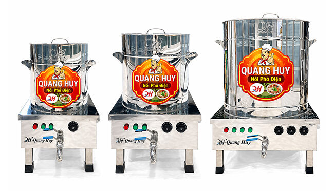 Bộ 3 nồi nấu phở 30L 70L 100L