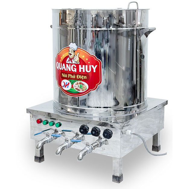 Thiết kế bên ngoài nồi nấu phở điện 3 ngăn