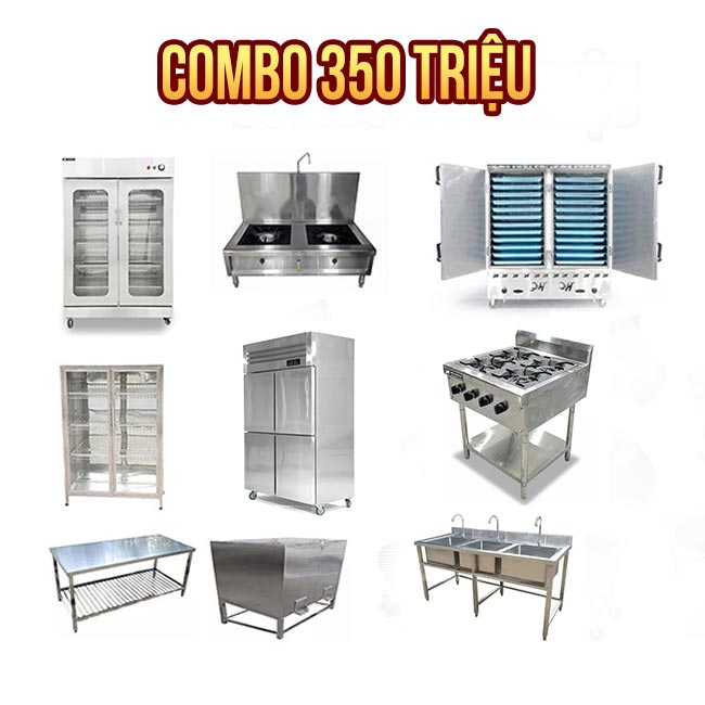 Combo 3: Gói thi công 350 triệu bếp ăn xí nghiệp, nhà máy