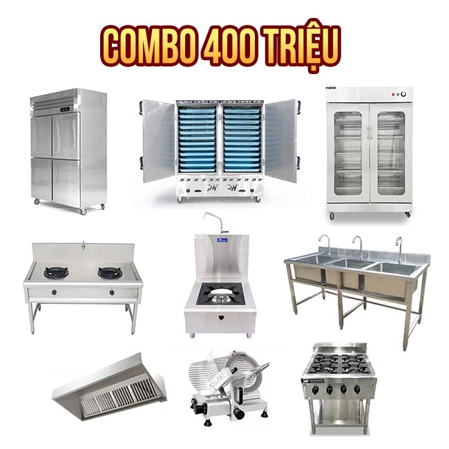 Combo 4: Gói thi công 400 triệu bếp ăn xí nghiệp, nhà máy