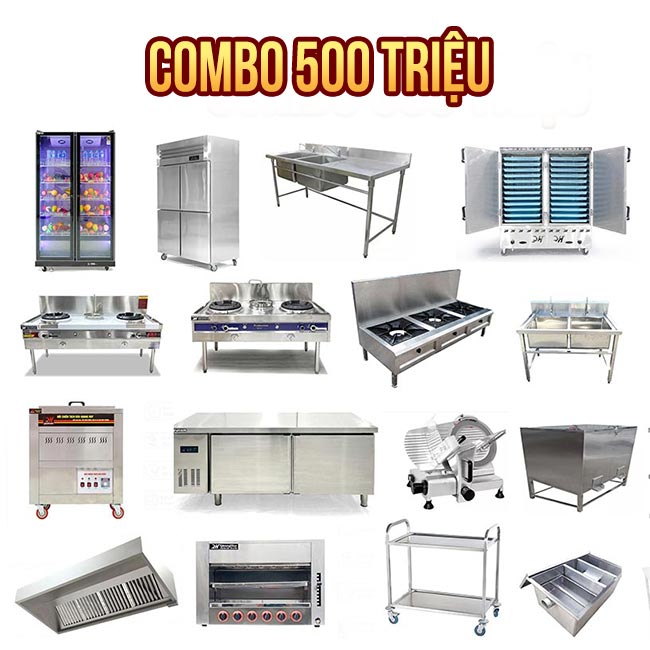 Combo 5: Gói thi công 500 triệu bếp ăn xí nghiệp, nhà máy