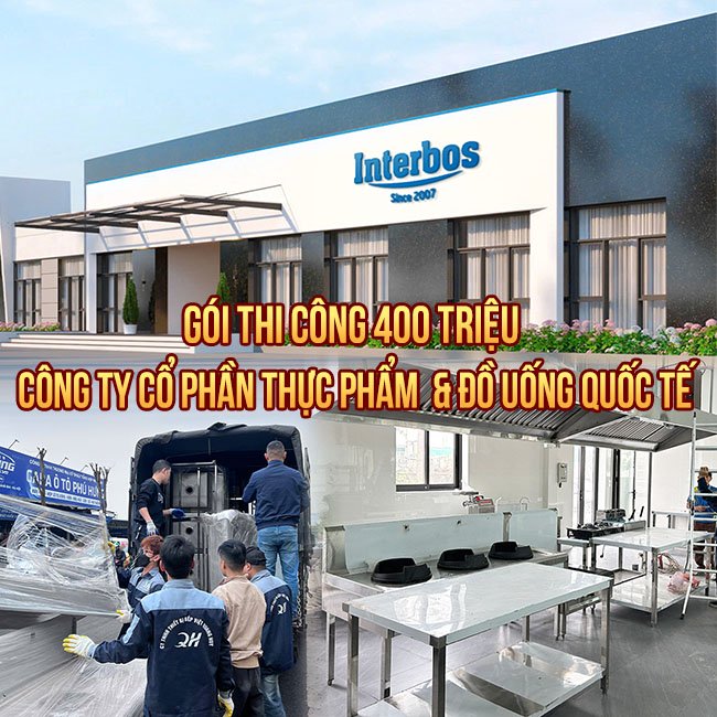 Gói thi công 400 triệu CÔNG TY CỔ PHẦN THỰC PHẨM  VÀ ĐỒ UỐNG QUỐC TẾ