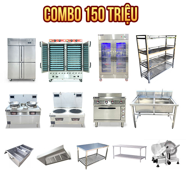 Combo 1: Gói thi công bếp nhà hàng 150 triệu
