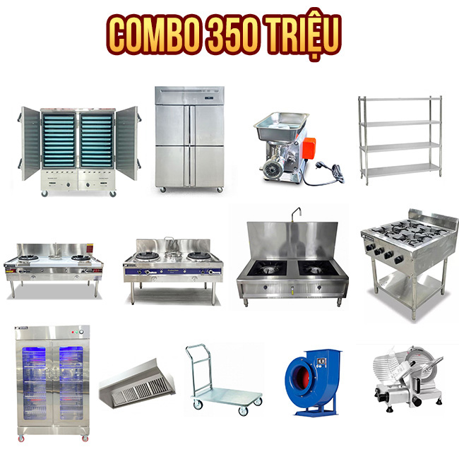 Combo 3: Gói thi công bếp nhà hàng 350 triệu