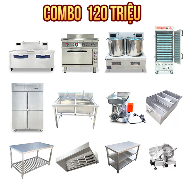 Combo 5: Gói thi công bếp ăn quán ăn 120 triệu