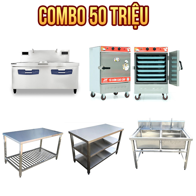 Combo 1: Gói thi công bếp ăn quán ăn 50 triệu