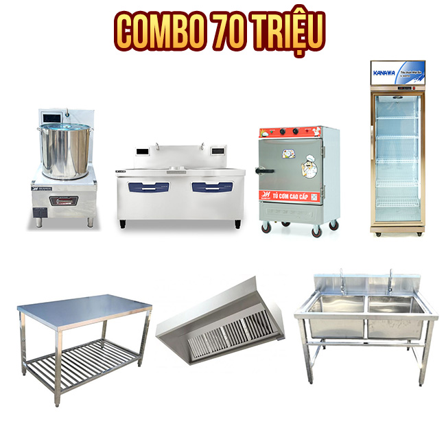 Combo 2: Gói thi công bếp ăn quán ăn 70 triệu