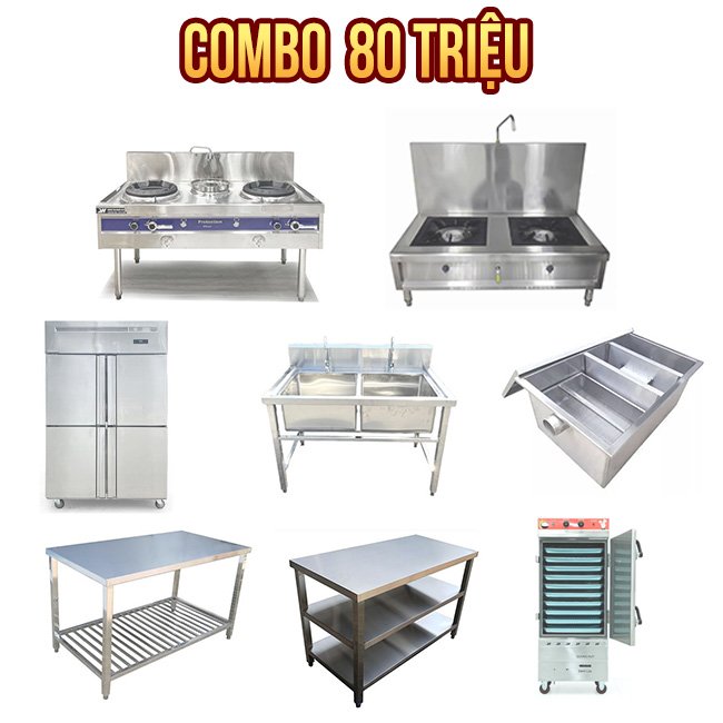 Combo 1: Gói thi công bếp trường học 80 triệu