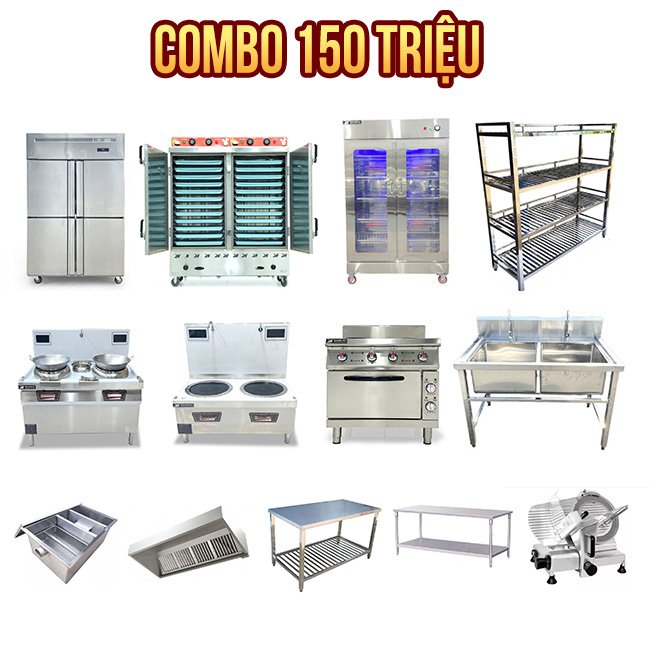 Combo 2: Gói thi công bếp trường học 150 triệu