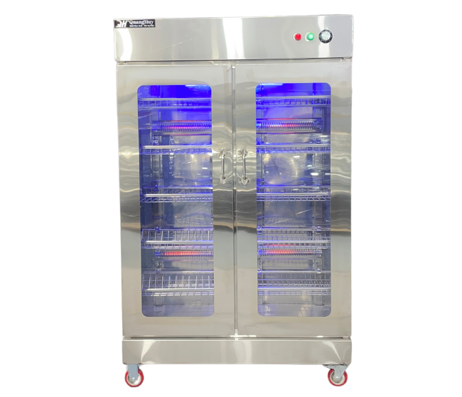 Tủ sấy bát 2 cánh kính