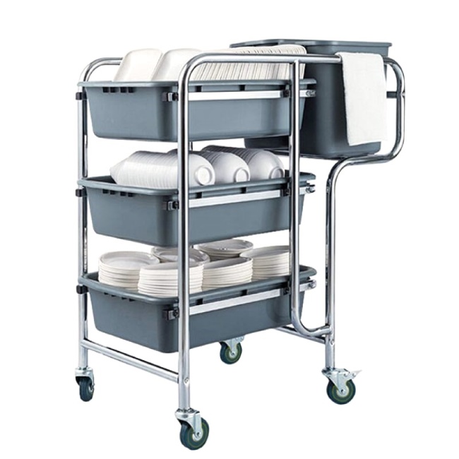 Xe thu dọn b&aacute;t đĩa