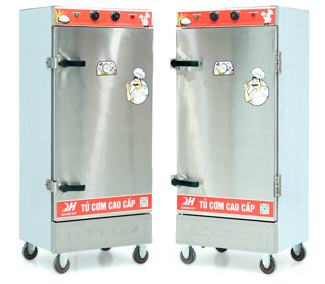 Tủ nấu cơm công nghiệp phân loại theo chất liệu